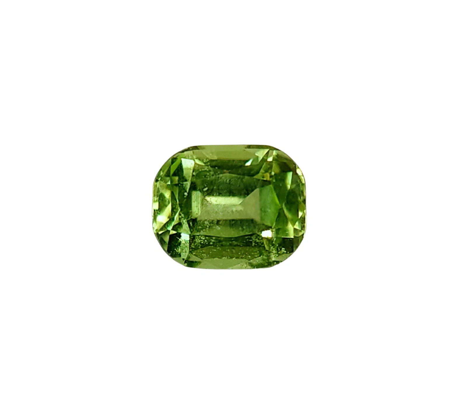 0.5ct Natural Cushion Faceted Peridot from Pakistan — view 1